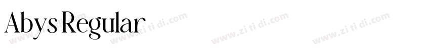 Abys Regular字体转换 Abys Regular字体转换